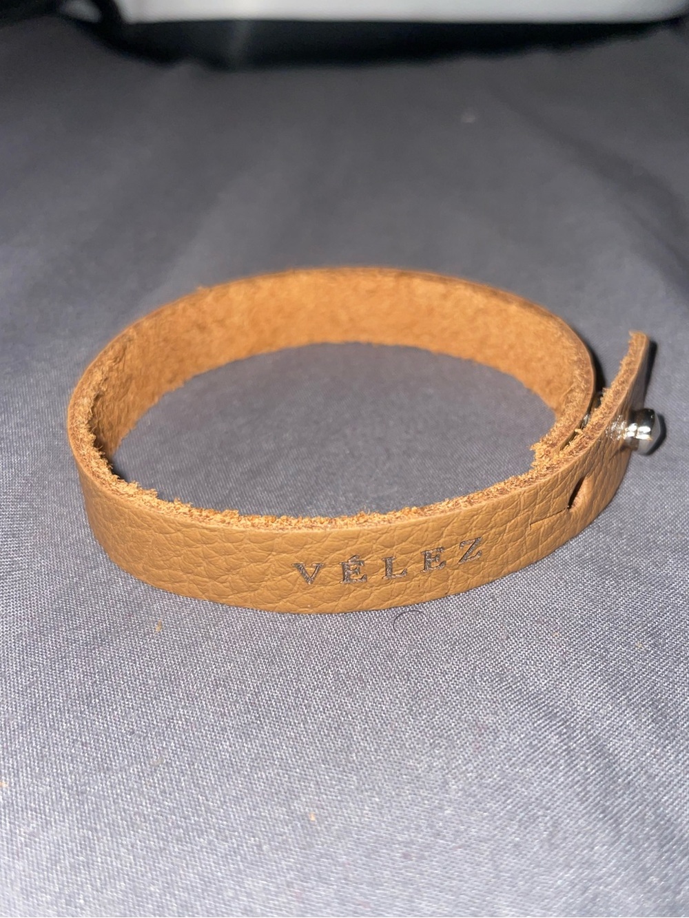 J balvin Vélez Tan Leather Wrap Bracelet
